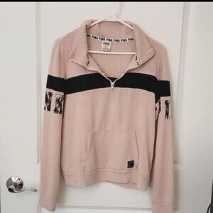 Pink Victoria's Secret zippered pullover Size M
